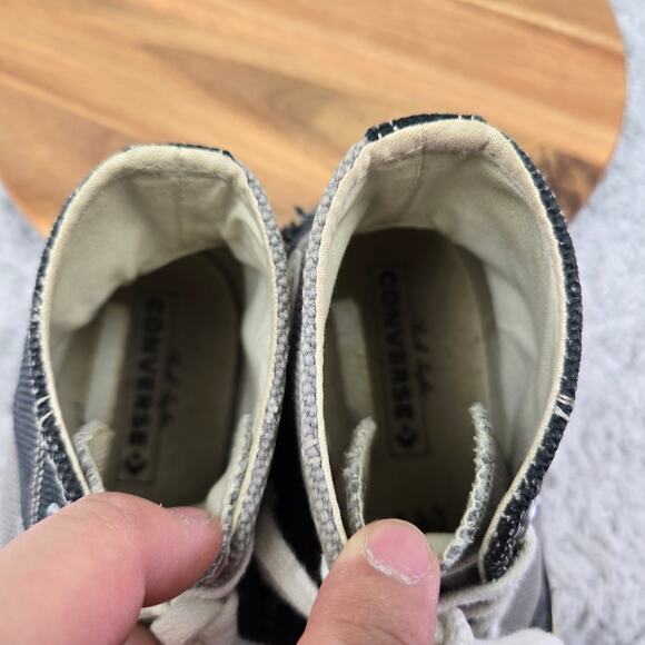 Converse Womens 9.5 Chuck 70 High Crafted Patchwork Mason Casual Y2K Sneaker - Picture 12 of 13